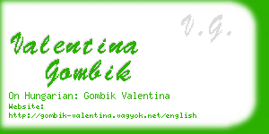 valentina gombik business card